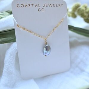 14k gold filled Keshi pearl necklace